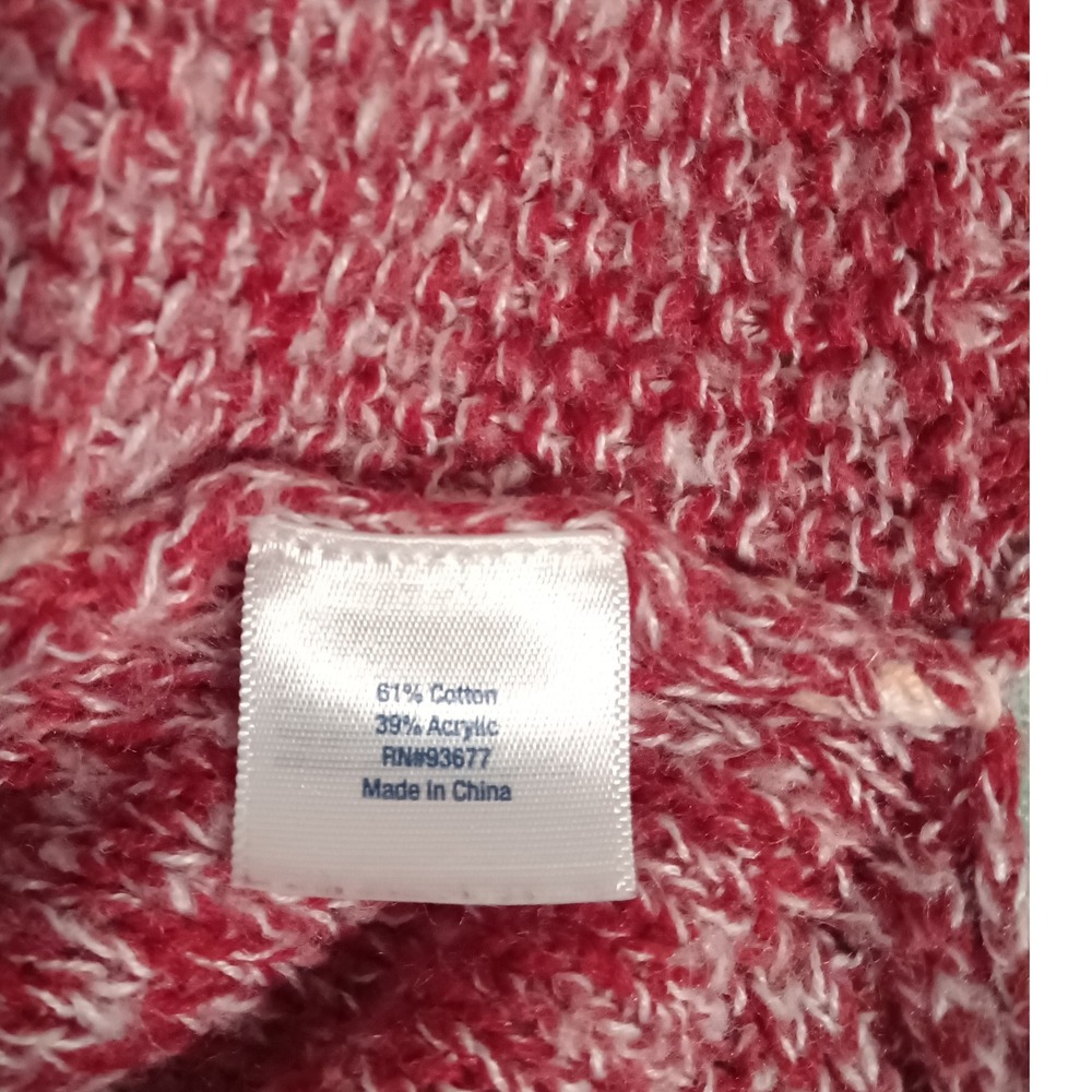 St Johns Bay Women XL Ombre Pink Cable Knit Cotton Acrylic Sweater Long Sleeve - Picture 10 of 10